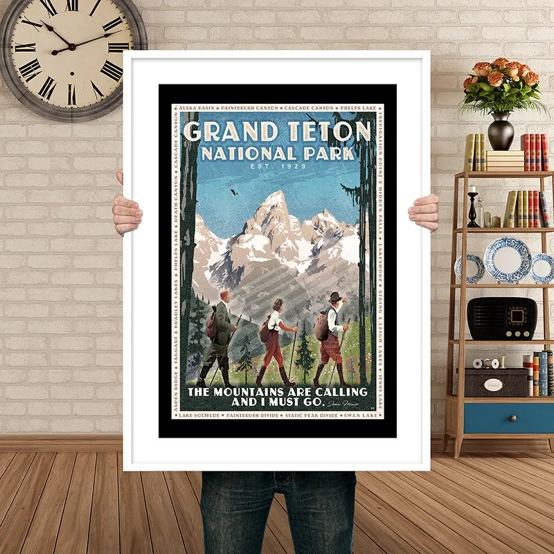 Mountains are Calling Poster Print : Grand Teton National Park Mountains are Calling Poster Print : Grand Teton National Park